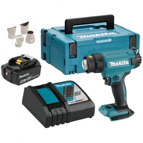 products/Аккумуляторный тепловой пистолет (фен) Makita DHG180RT1J (1x АКБ 5Ач, ЗУ)