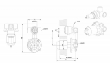 Скрытая монтажная часть для смесителя Bravat D969BW-B-ENG 3-функциональная