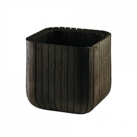 products/Кашпо Keter Сube Planter M (куб) (17202066) коричневый, 230226