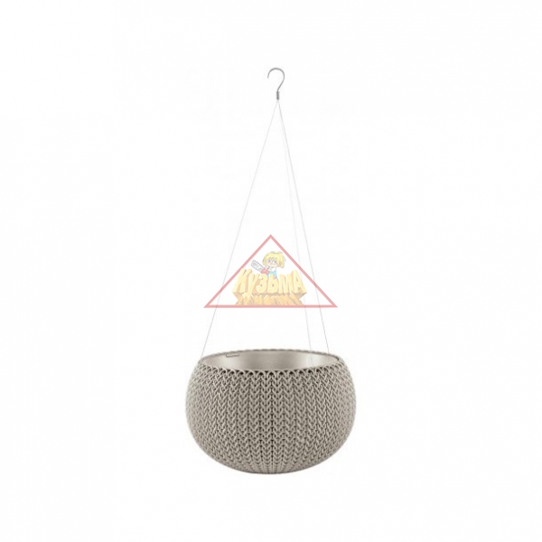 Кашпо Keter COZY Planter S with hanging chain 3,2 л (17201493) бежевый, 229536