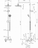 Душевая колонна Bravat Opal со смесителем для ванны F6125183CP-A5-RUS