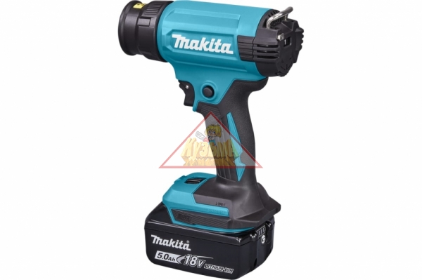 Аккумуляторный тепловой пистолет-фен Makita LXT 18В, 550 град, 2 скорости,6 режимов, насадки DHG181ZK, арт. 204687