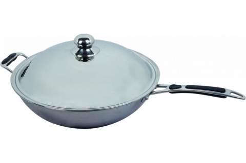 products/Сковорода Viatto WOK VA-36WP нерж 36см с крышкой арт. VA-36WP