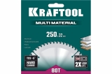 Диск пильный по алюминию Multi material 250x32 мм, 80Т KRAFTOOL 36953-250-32