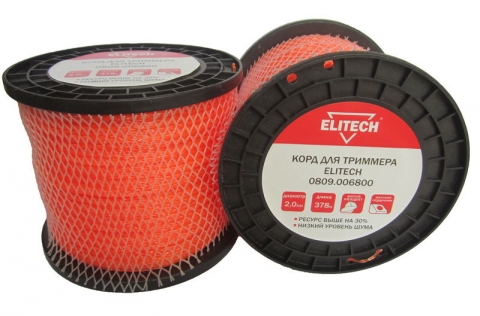 products/Леска для садовых триммеров Elitech 0809.006800, 2мм, 378м, арт. 188758