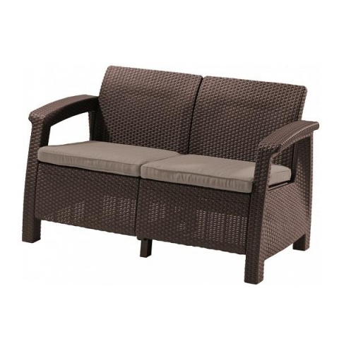 products/Диван пластиковый Keter CORFU LOVE SEAT, коричневый (17197359), арт. 223214