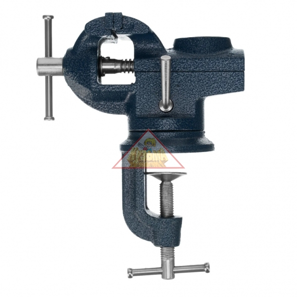 Тиски слесарные, настольные, поворотные, ширина рабочих губок 50 мм, наковальня, Сибртех 18668