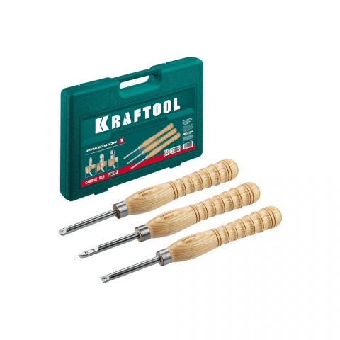 products/Набор ручных резцов по дереву KRAFTOOL Precision-3 3 шт., арт. 18369