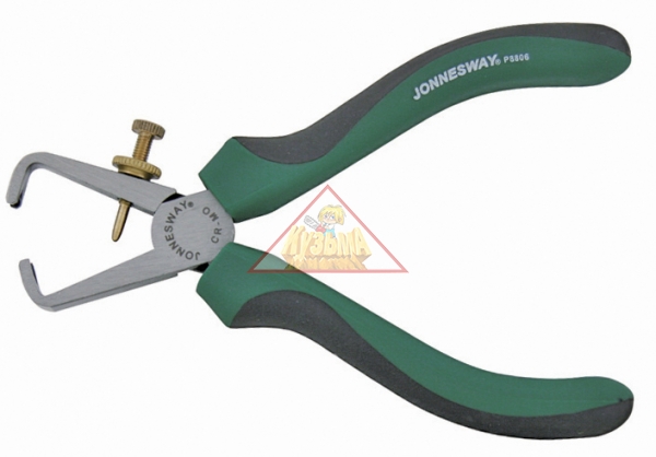 Пассатижи для снятия изоляции со скрытой пружиной и двухкомпонентными рукоятками, CrMo, 160 мм Jonnesway P8806