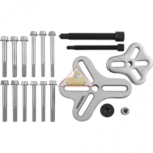 Съемник многофункциональный с болтовыми захватами в наборе, диапазон захватов 30-120 мм Jonnesway AE310051