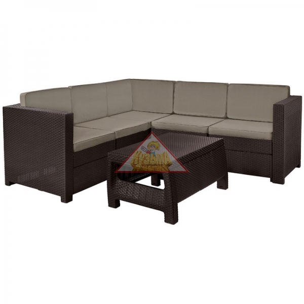 Угловой комплект мебели Keter Provence set with coffee table (17204454) коричневый, 227777