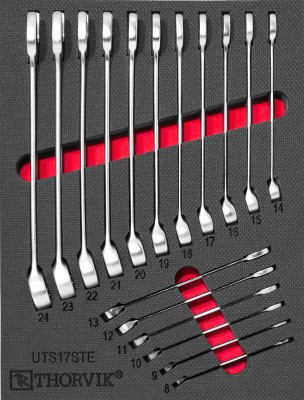 products/Набор ключей комбинированных в EVA ложементе 280х375 мм, 17 предметов Thorvik UTS17STE