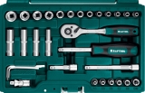 Универсальный набор инструмента, 57 предметов KRAFTOOL  X-Drive, 1/4", 27885-H57