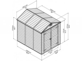 Сарай-хозблок Palram SKYLIGHT 6 (6х8) серый, 702302