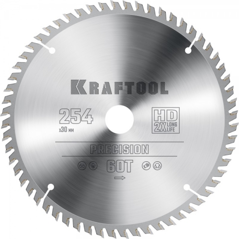 products/Диск пильный по дереву KRAFTOOL ″PRECISION″ 254х30мм 60Т, арт. 36952-254-30