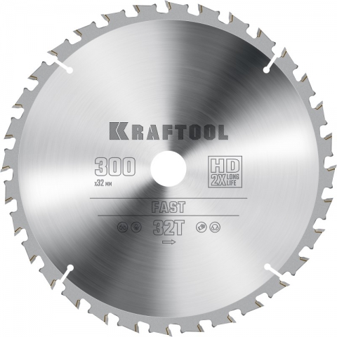 products/Диск пильный по дереву KRAFTOOL ″FAST″  300х32мм 32Т, арт. 36950-300-32