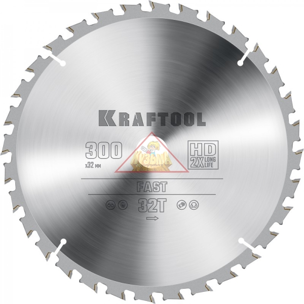 Диск пильный по дереву KRAFTOOL ″FAST″  300х32мм 32Т, арт. 36950-300-32