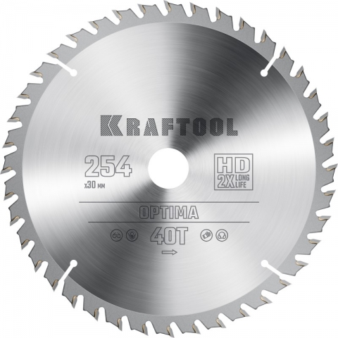 products/Диск пильный по дереву KRAFTOOL ″OPTIMA″ 254х30мм, 40Т, арт. 36951-254-30