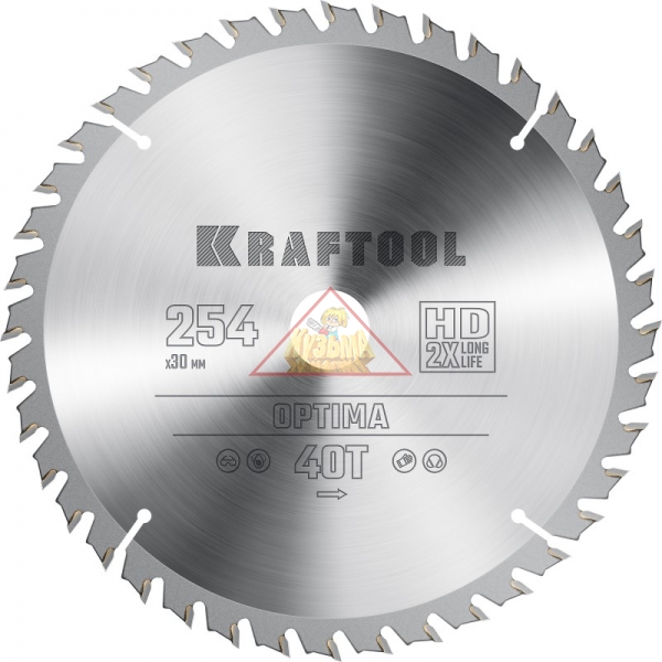 Диск пильный по дереву KRAFTOOL ″OPTIMA″ 254х30мм, 40Т, арт. 36951-254-30