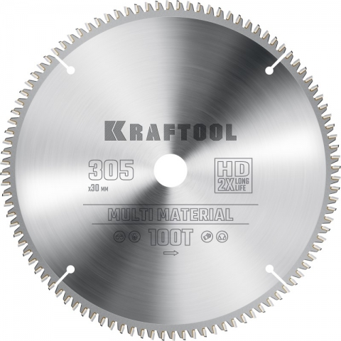 products/Диск пильный по алюминию, пластику KRAFTOOL ″Multi Material″ 305х30 мм 100Т, арт. 36953-305-30