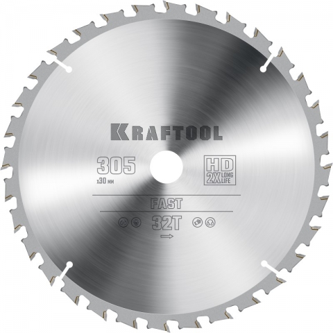 products/Диск пильный по дереву KRAFTOOL ″FAST″ 305х30 мм 32Т, арт. 36950-305-30