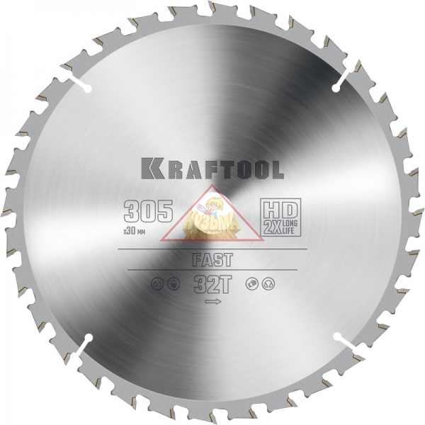 Диск пильный по дереву KRAFTOOL ″FAST″ 305х30 мм 32Т, арт. 36950-305-30