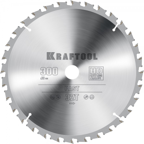 products/Диск пильный по дереву KRAFTOOL ″FAST″ 300х30 мм 32Т, арт. 36950-300-30