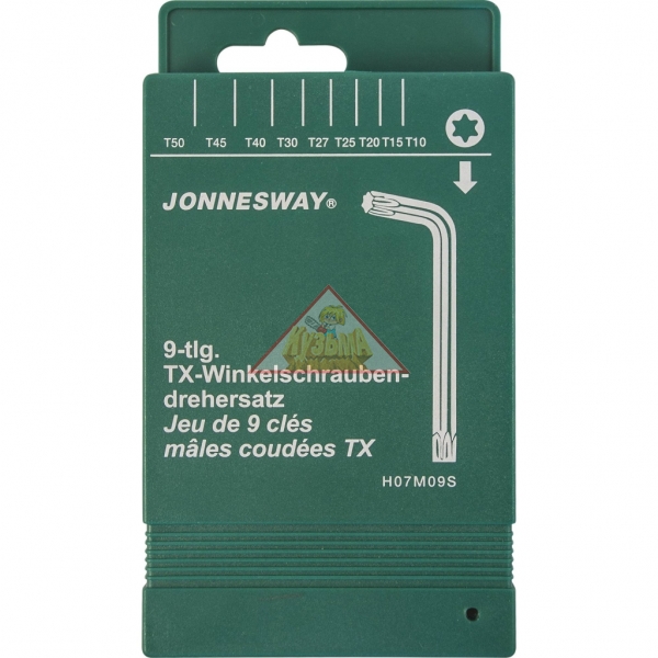 Комплект угловых ключей "TORX" Jonnesway H07M09S