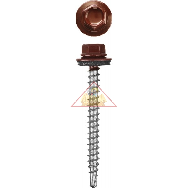 Саморезы СКД кровельные, RAL 3005 темно-красный, 29 х 4.8 мм, 2 500 шт, для деревянной обрешетки, STAYER 30300-48-029-3005