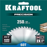 Диск пильный по дереву KRAFTOOL ″PRECISION″ 250х32мм 60Т, арт. 36952-250-32