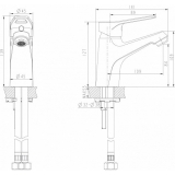 Смеситель для раковины Bravat Eco-D F193158C