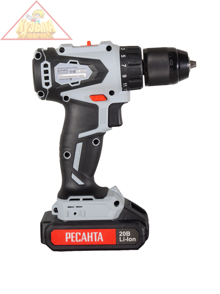 Аккумуляторная дрель-шуруповерт Ресанта ДА-20-2ЛК-Б 75/14/10