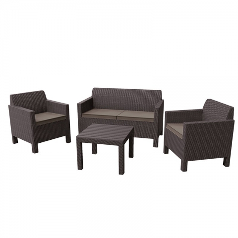 products/Комплект мебели Allibert Orlando set with small  table (17202809) коричневый, 228017