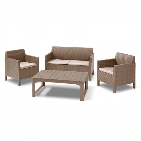 products/Комплект мебели Allibert Orlando set + Lyon wicker table (17204944) капучино, 232297