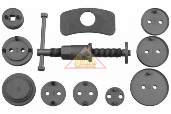 Комплект инструмента для развода поршней тормозных цилиндров, 11 предметов Jonnesway AN010001