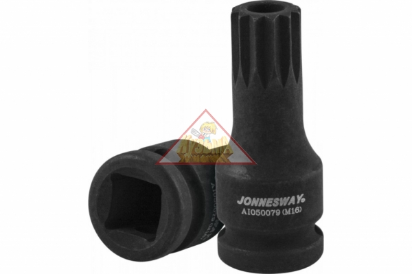 Насадка М16 tamperproof 1/2'' для сливных пробок а/м VAG Jonnesway AI050079