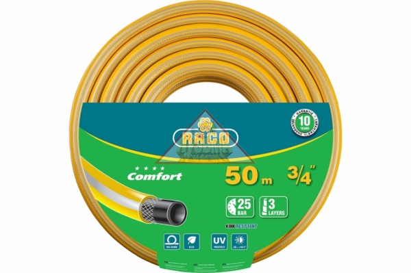 Поливочный армированный 3-х слойный шланг Raco COMFORT 3/4"x50м 40303-3/4-50_z01