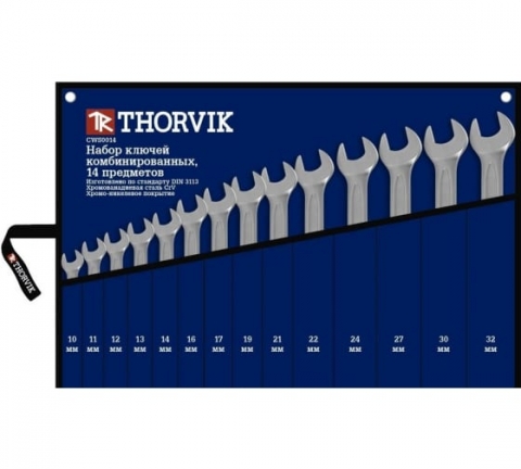 products/Набор ключей комбинированных в сумке Thorvik 10-32 мм 14 предметов арт. CWS0014