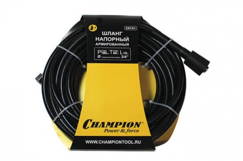 products/Шланг напорный армированный (10 м; M14х1.5 мм; M22х1.5 мм) Champion C8121