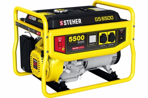 products/Бензиновый генератор STEHER 5500 Вт, 15 лс двигатель, 220 В GS-6500