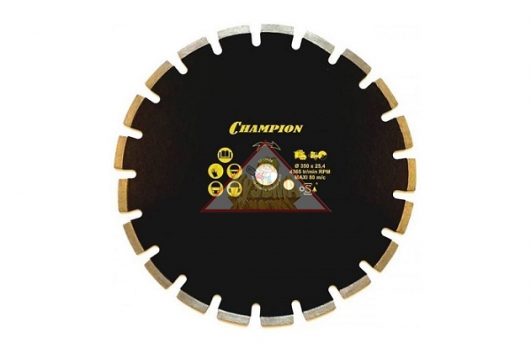 Диск алмазный Champion HEAVYСUT PRO 350/25.4/10 (Бетон) C1602