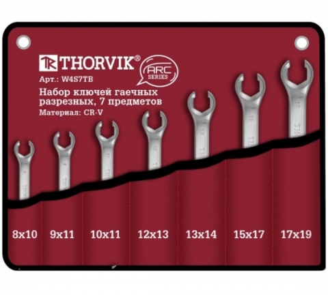 products/Набор гаечных разрезных ключей THORVIK W4S7TB ARC 7 предметов