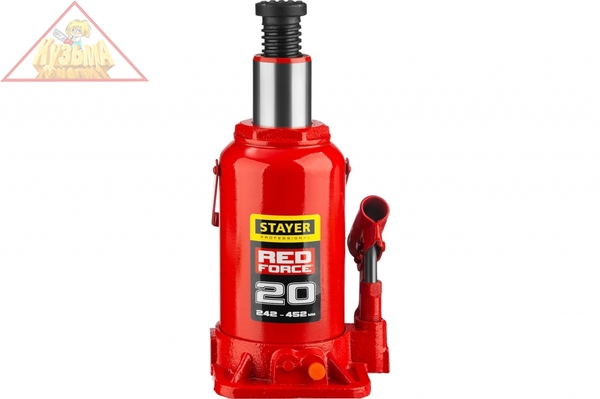 Гидравлический бутылочный домкрат STAYER Red Force, 20т 43160-20_z01
