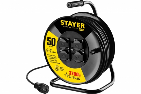 products/Удлинитель на катушке Stayer профессиональный 55077-50