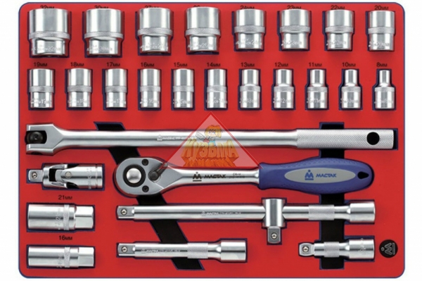 Набор торцевых головок 1/2" с принадлежностями 28шт МАСТАК 5-004228