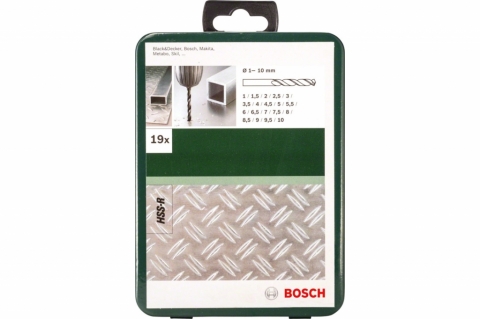 products/Набор сверл по металлу HSS-R (1-10 мм; 19 шт.) Bosch 2609255032