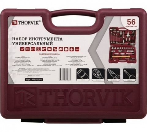 products/Набор инструмента универсальный Thorvik 1/4", 1/2"DR, 56 предметов арт. UTS0056