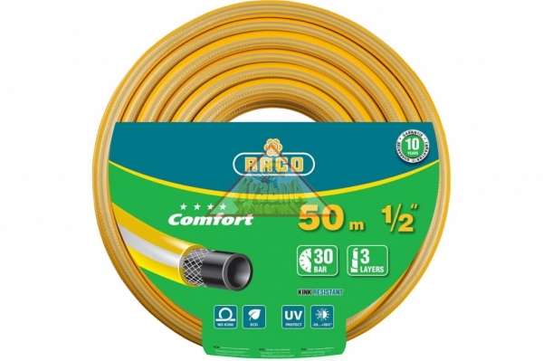 Поливочный армированный 3-х слойный шланг Raco COMFORT 1/2"x50м (арт. 40303-1/2-50_z01)