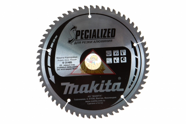 Диск по алюминию пильный Makita 210мм*30мм 60 зуб B-31485 арт.175173