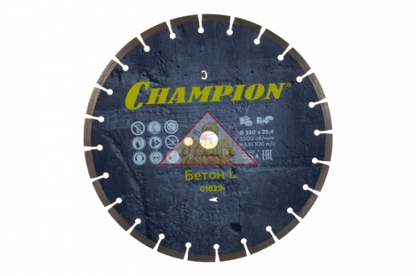 Диск алмазный 350х25,4х10 мм CHAMPION Бетон L Concremax C1629